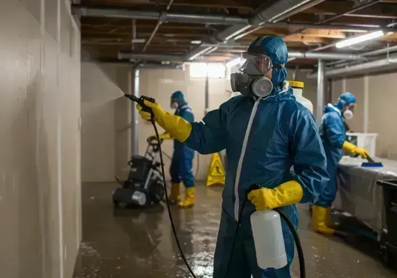 Basement Sanitization and Antimicrobial Treatment process in Mendota, IL